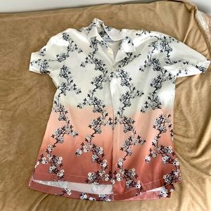 Topman Floral Button Down Shirt - XL